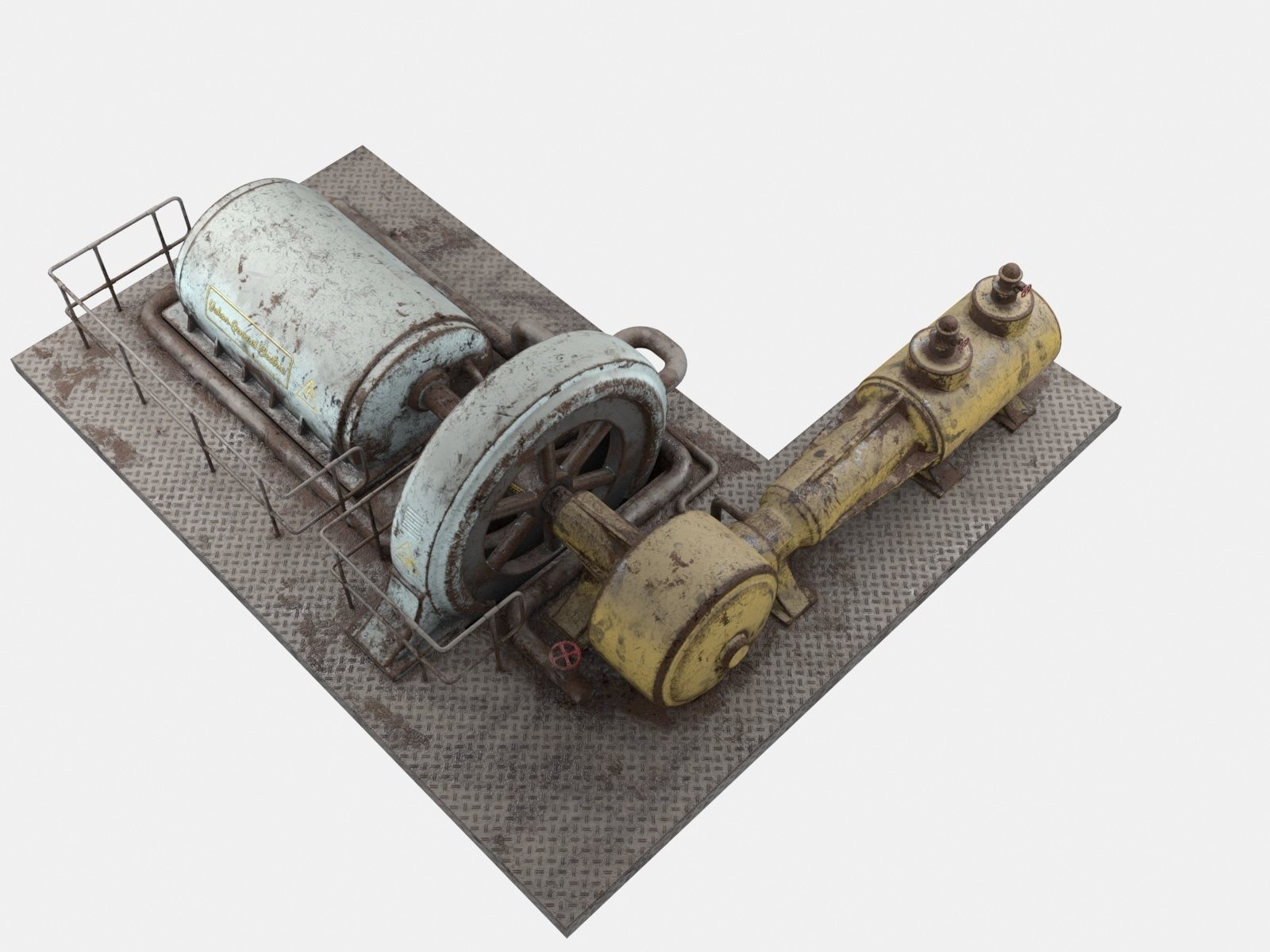 Old Generator  3D model_3