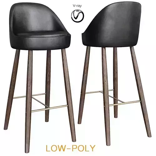 Scandinavian Modern Stools 3d model
