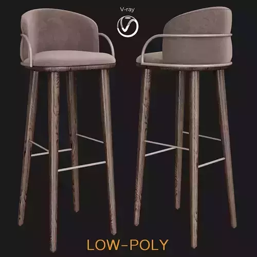 Arven Barstool by Parla 3d model Low-poly 3D model