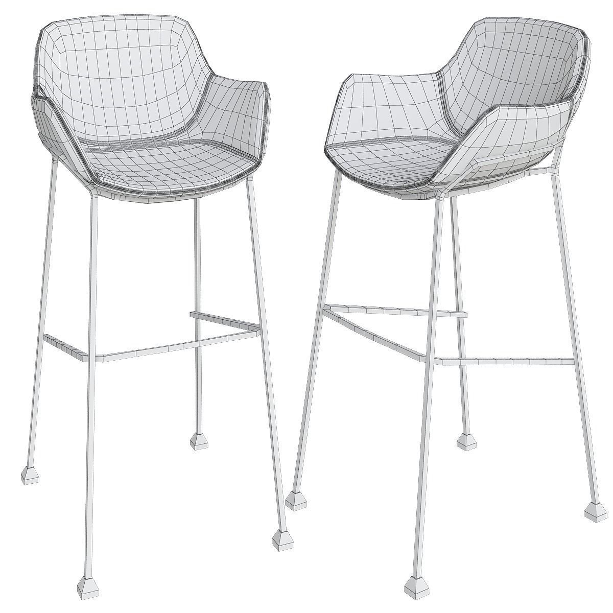 Oslo Bar Stool Deephouse 3d model Low-poly 3D model_1