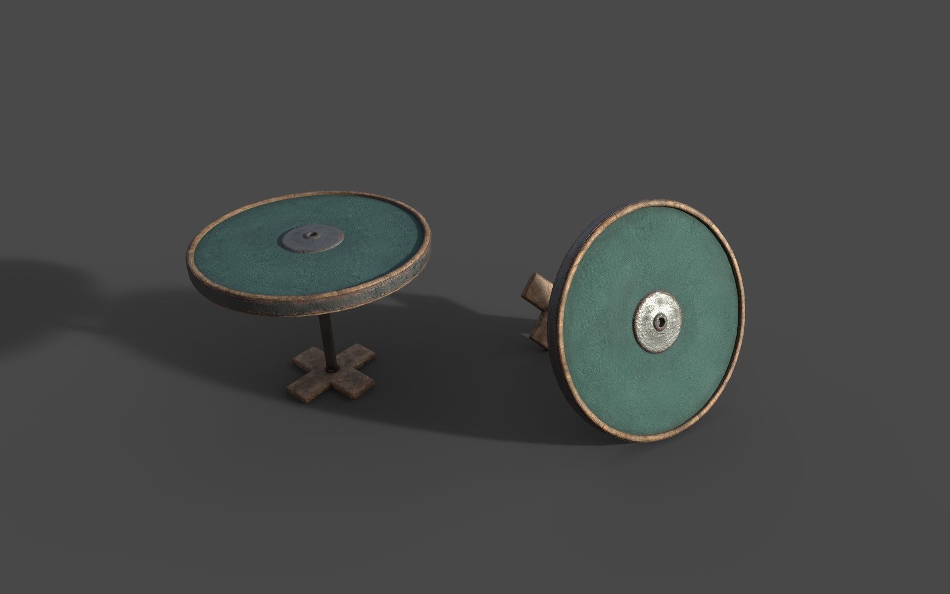 Wild West Basic Poker Table PBR Low-poly 3D model_3