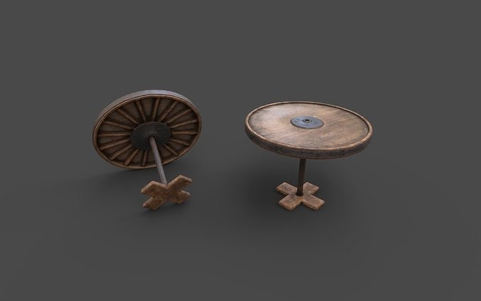 Wild West Basic Poker Table PBR Low-poly 3D model
