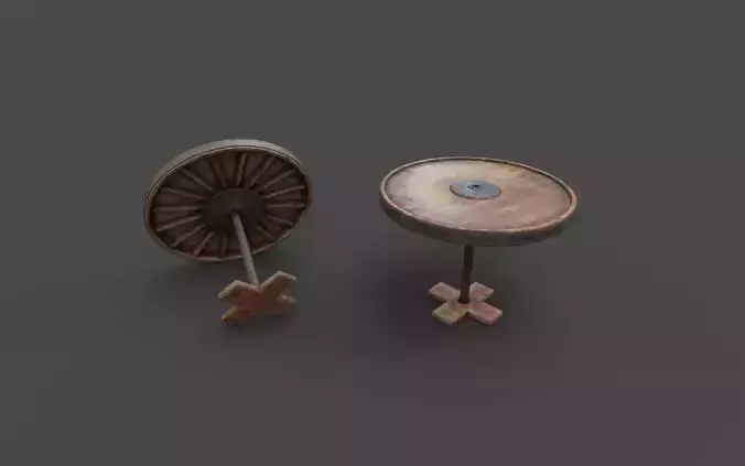 Wild West Basic Poker Table PBR Low-poly 3D model