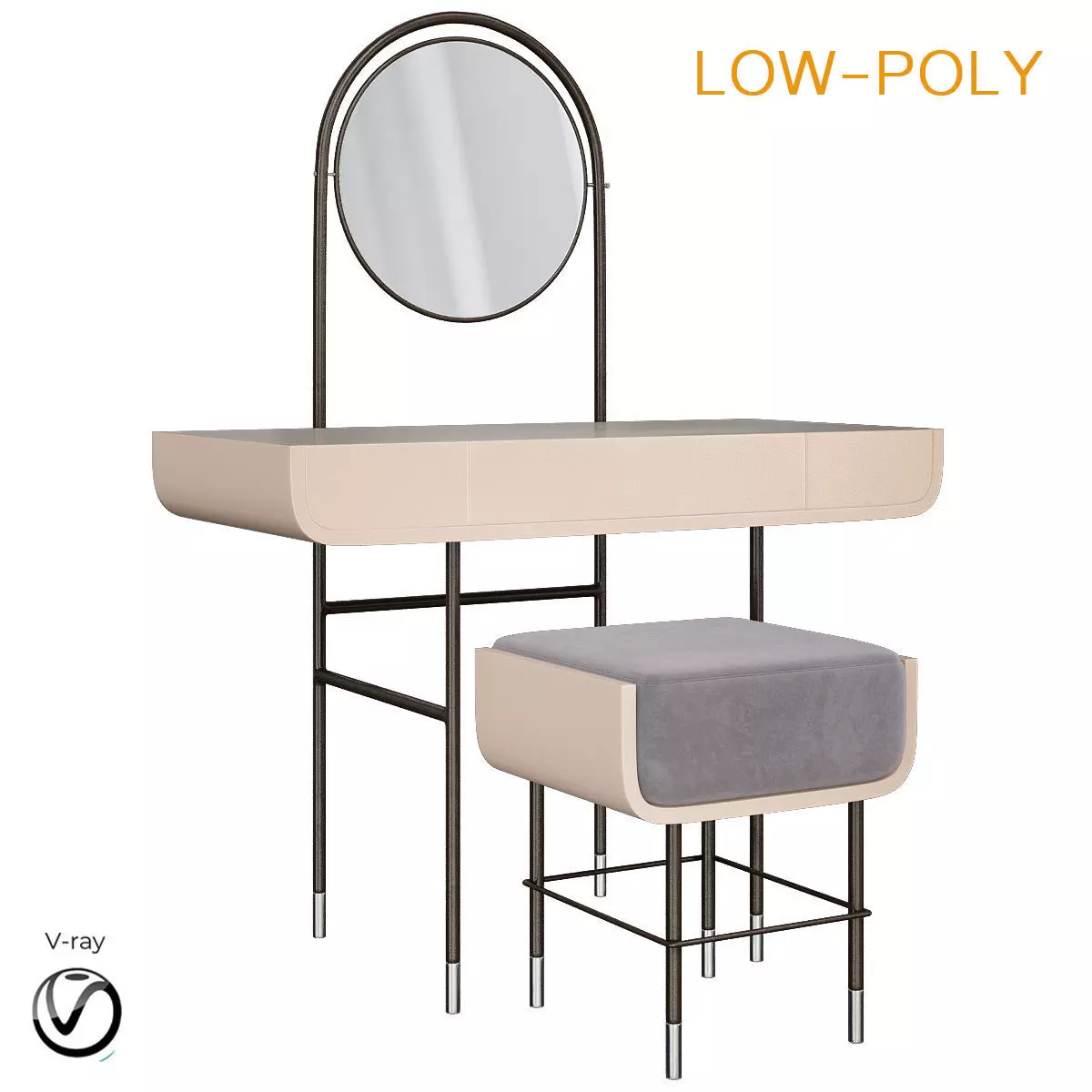 Dressing table Spring Season Arrived 3d model Low-poly 3D model_0