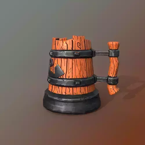 Stylized Mug LP Low-poly 3D model