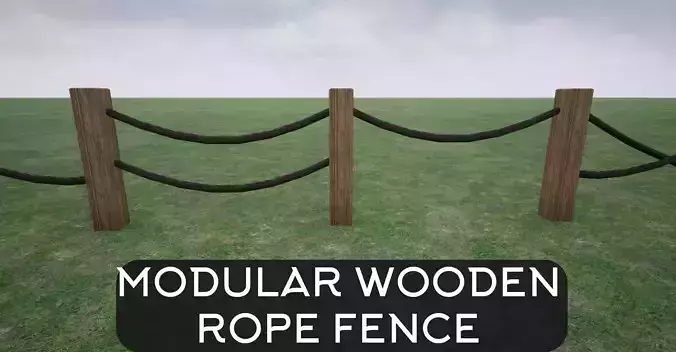 Modular Wooden Rope Fence