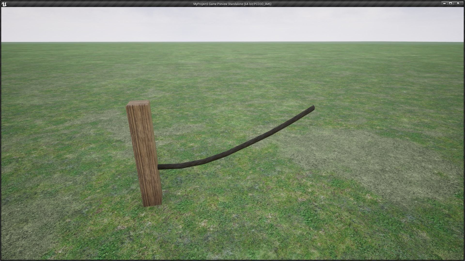 Modular Wooden Rope Fence Low-poly 3D model_17