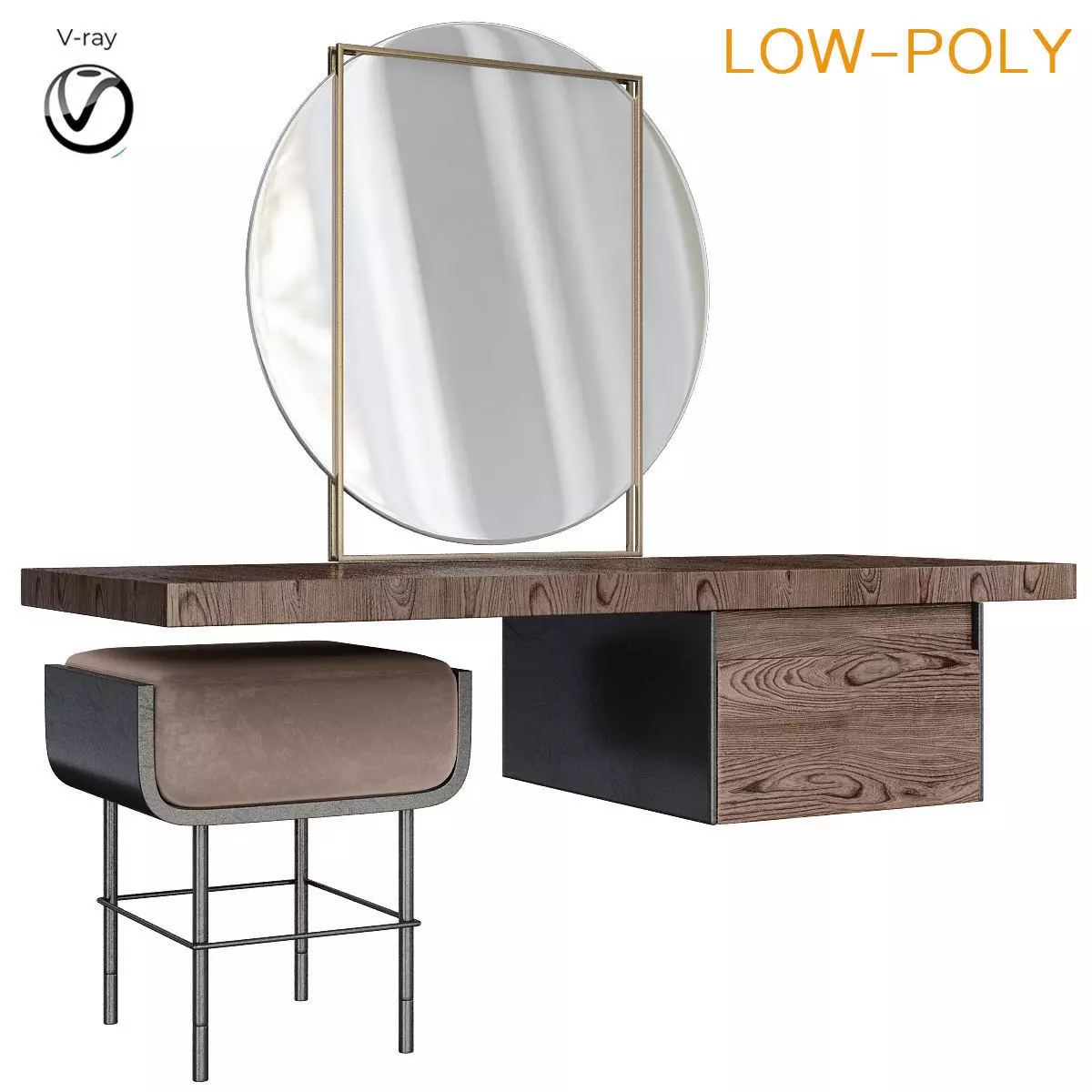 Dressing table MUSKAT APARTAMENT 3d model Low-poly 3D model_0
