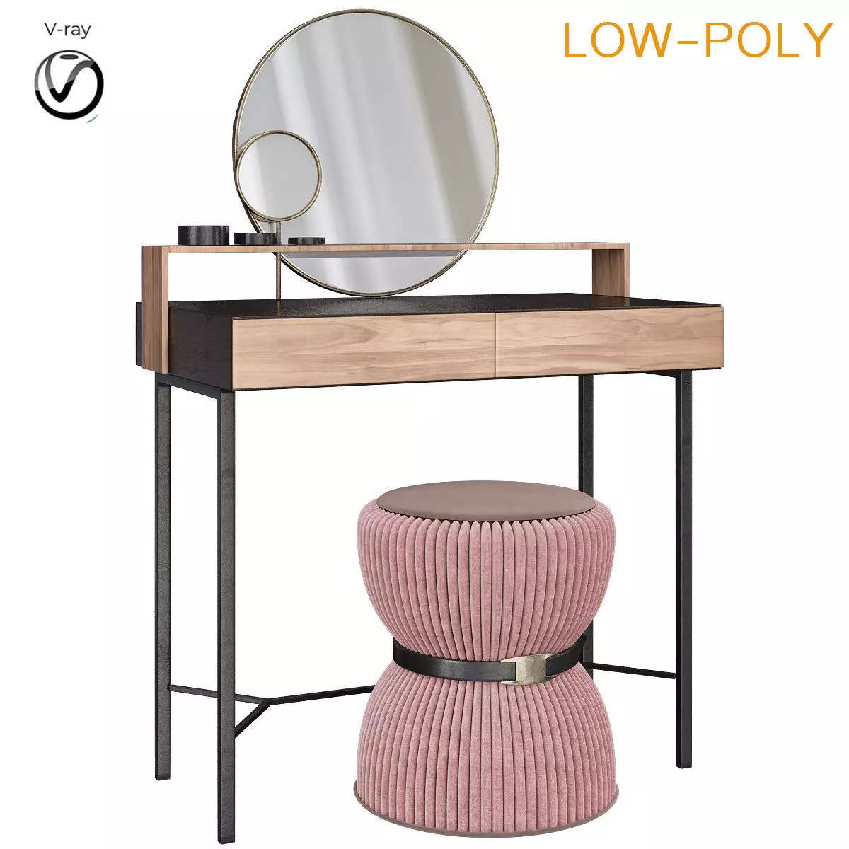 Dressing table Ornatu of Virtu Collection  3d model Low-poly 3D model_0