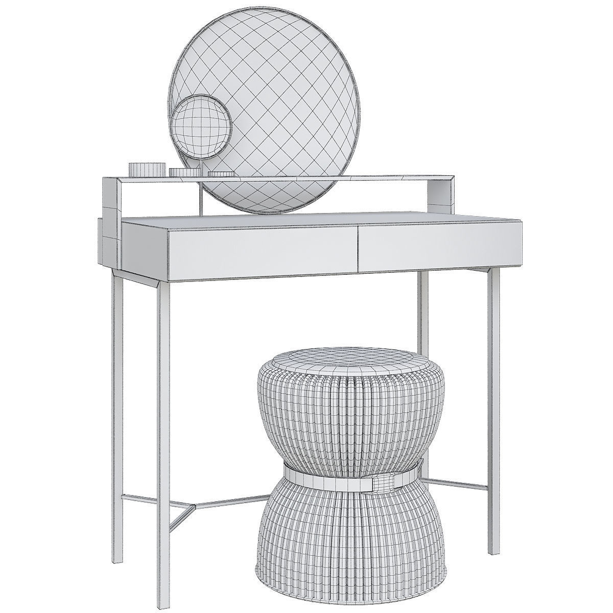Dressing table Ornatu of Virtu Collection  3d model Low-poly 3D model_1