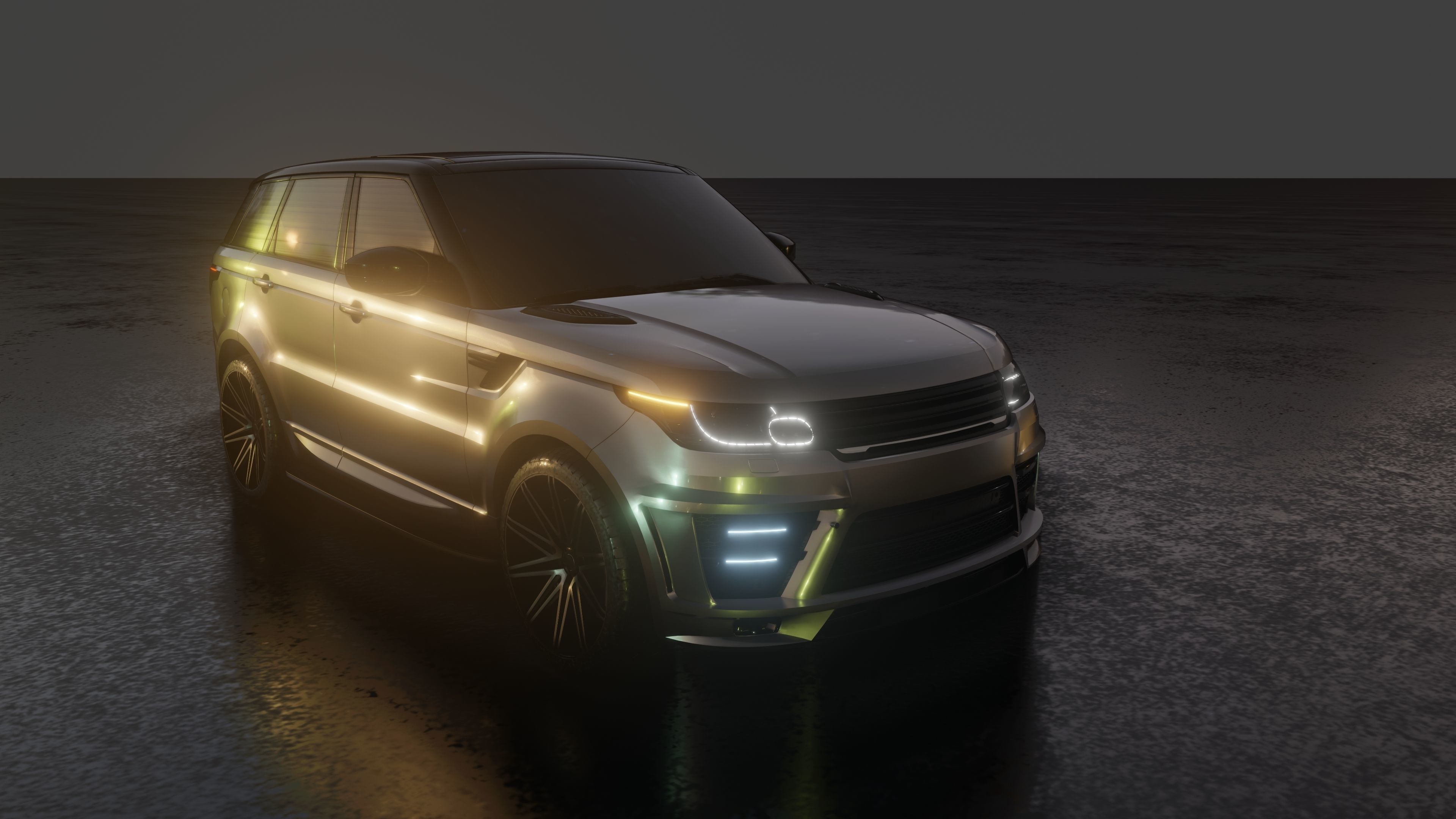 2016 Custom Land Rover Range Rover Sport Free 3D model_3