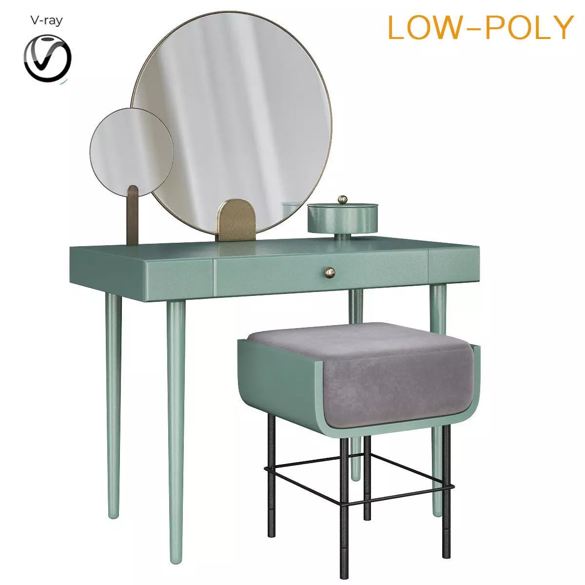 Dressing table   Maison Dada launches furniture 3d model Low-poly 3D model_0