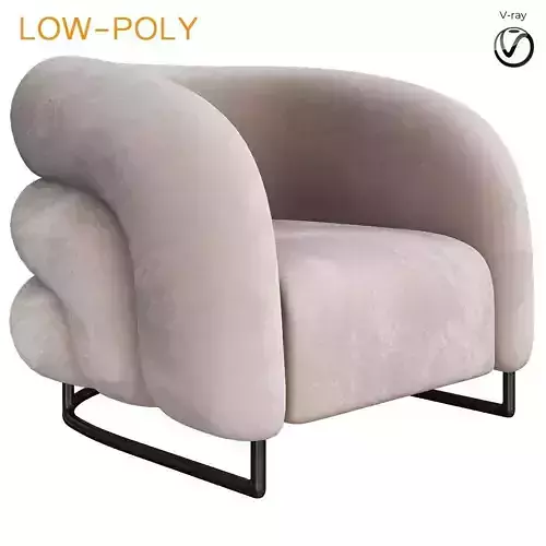 Armani casa baloon armchair 3d model Low-poly 3D model