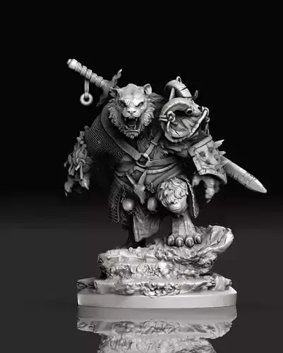 Tiger warrior by creative geek  MB 3D print model