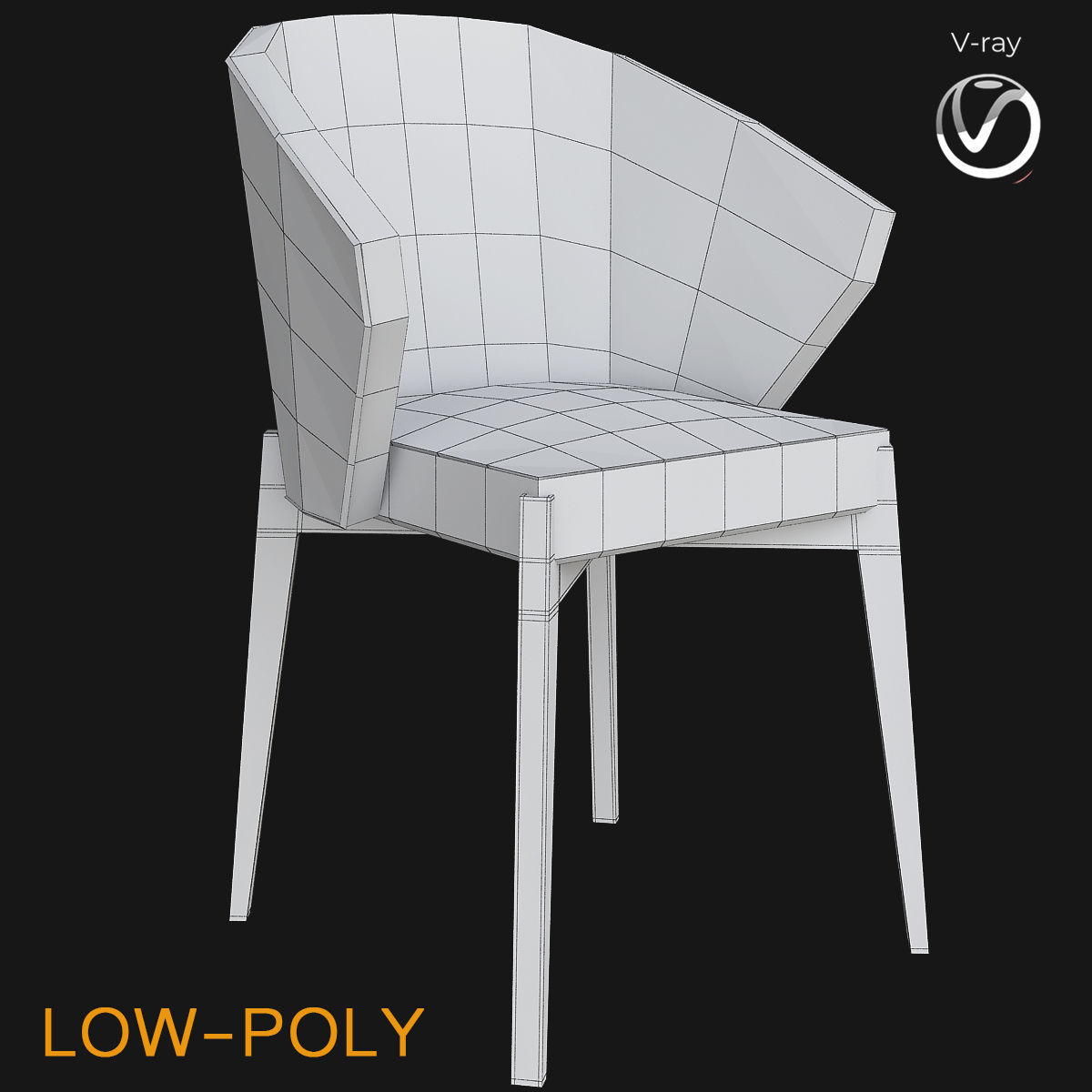 Ellen Dining Chair Astele 3d model Low-poly 3D model_1