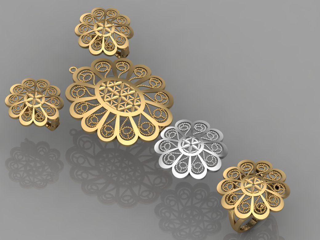 GC GOLD M0028- small set  3D print model_3