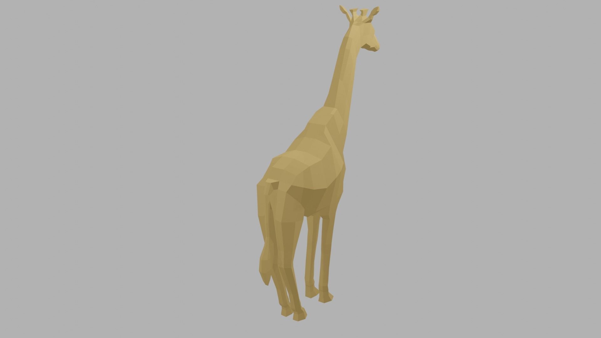 Low Poly Giraffe 3D model_13