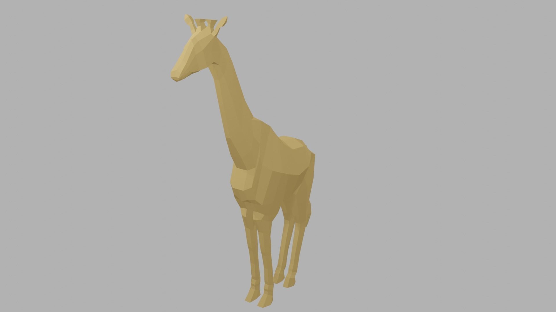 Low Poly Giraffe 3D model_7