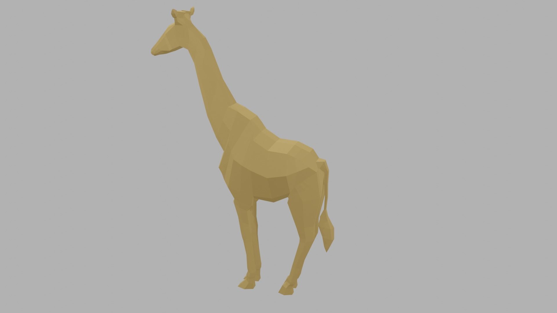 Low Poly Giraffe 3D model_16