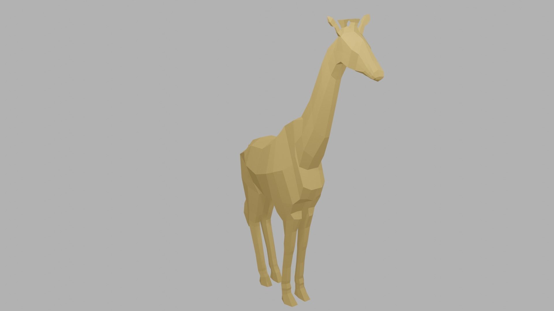 Low Poly Giraffe 3D model_10