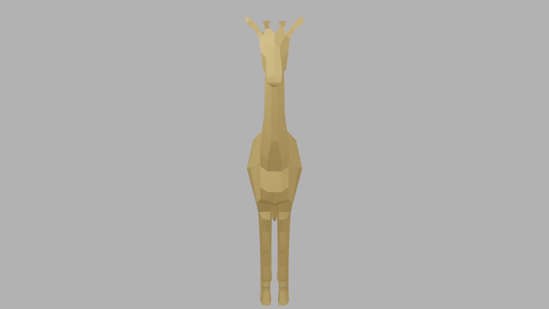Low Poly Giraffe 3D model_5
