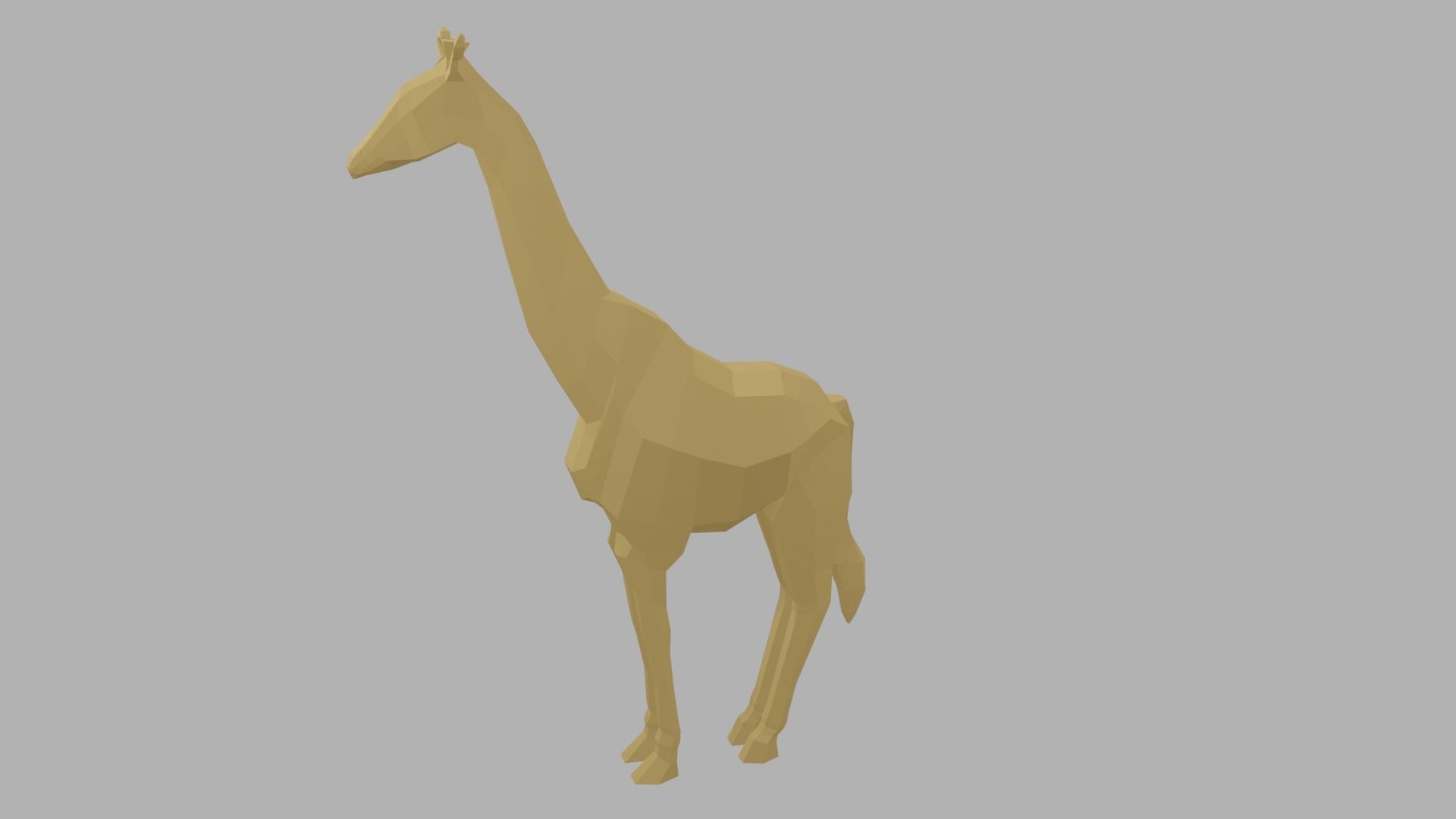 Low Poly Giraffe 3D model_9
