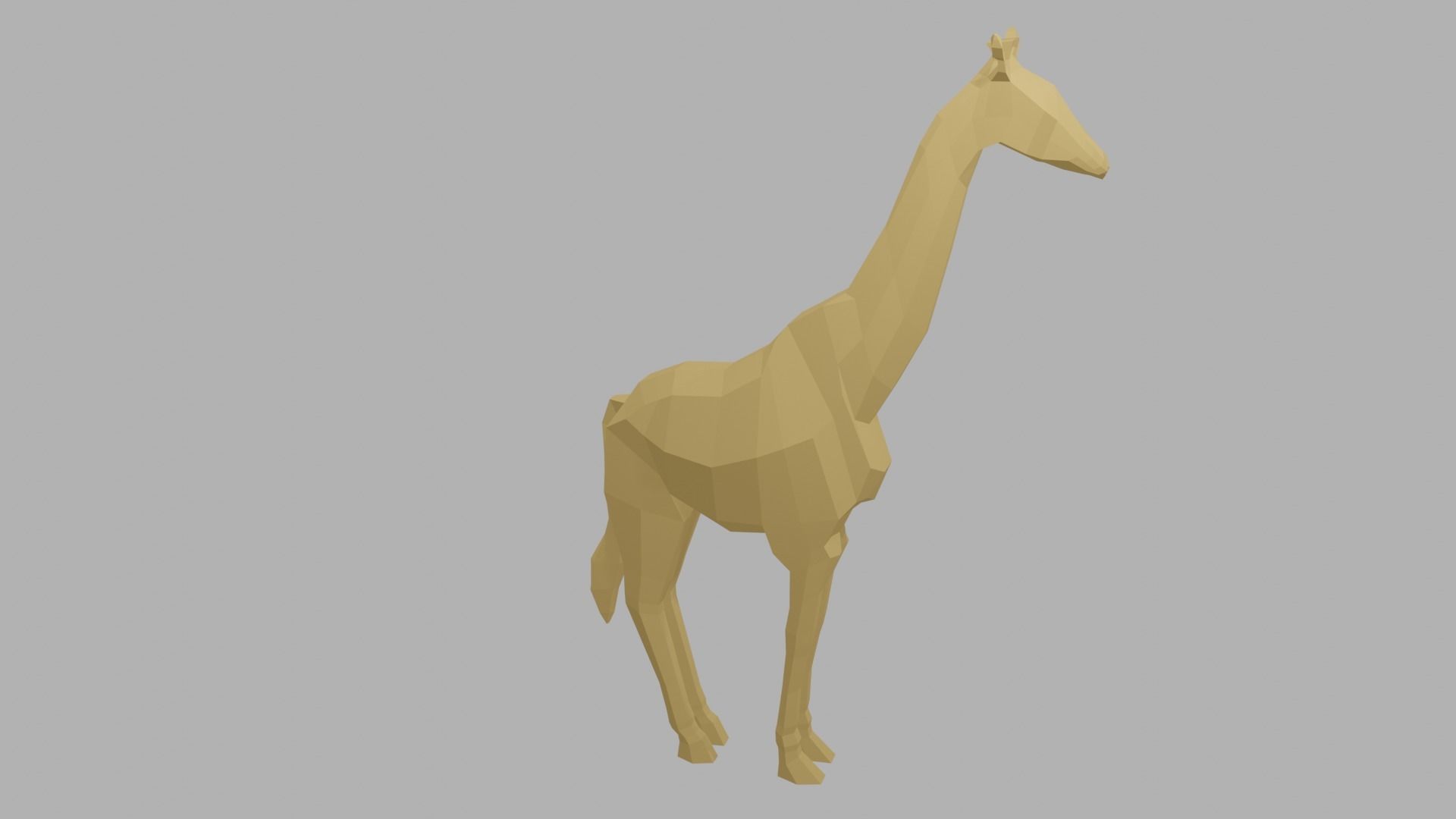 Low Poly Giraffe 3D model_4
