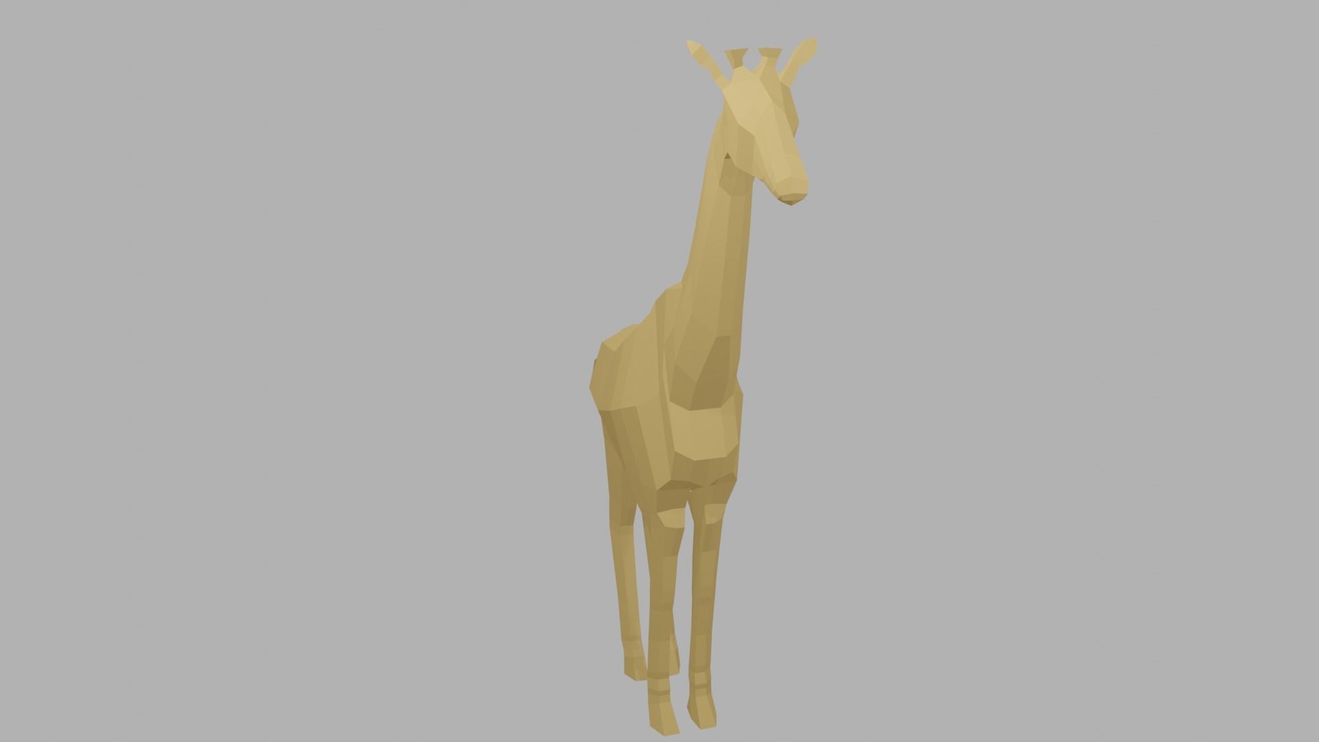 Low Poly Giraffe 3D model_12