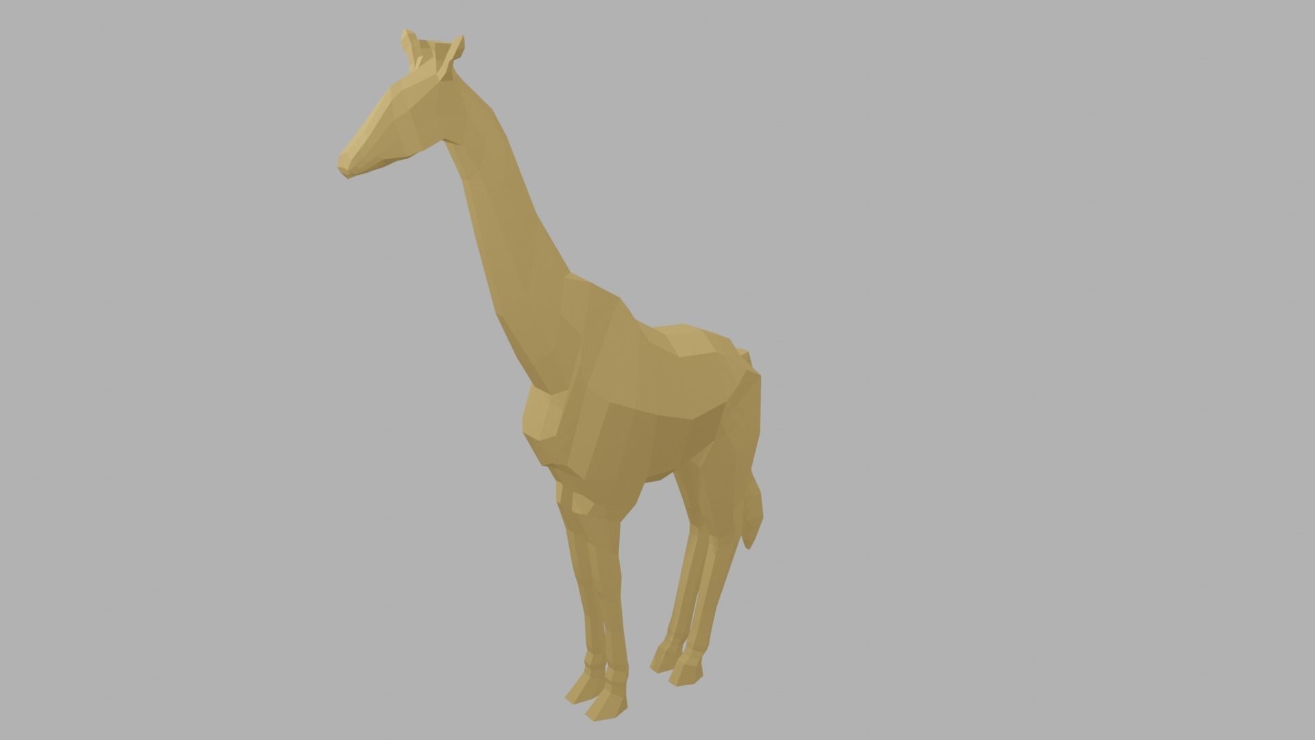 Low Poly Giraffe 3D model_8