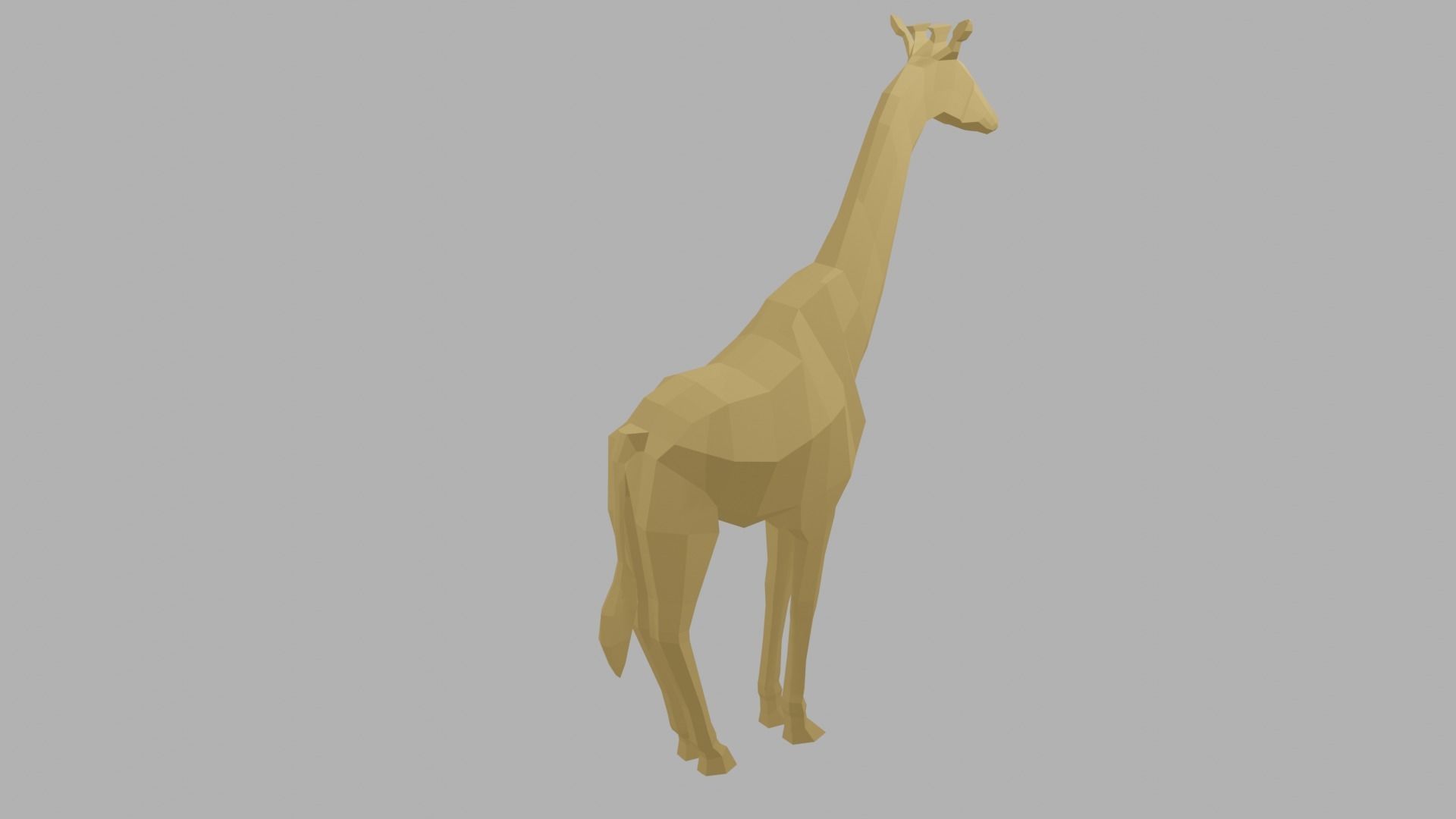 Low Poly Giraffe 3D model_14