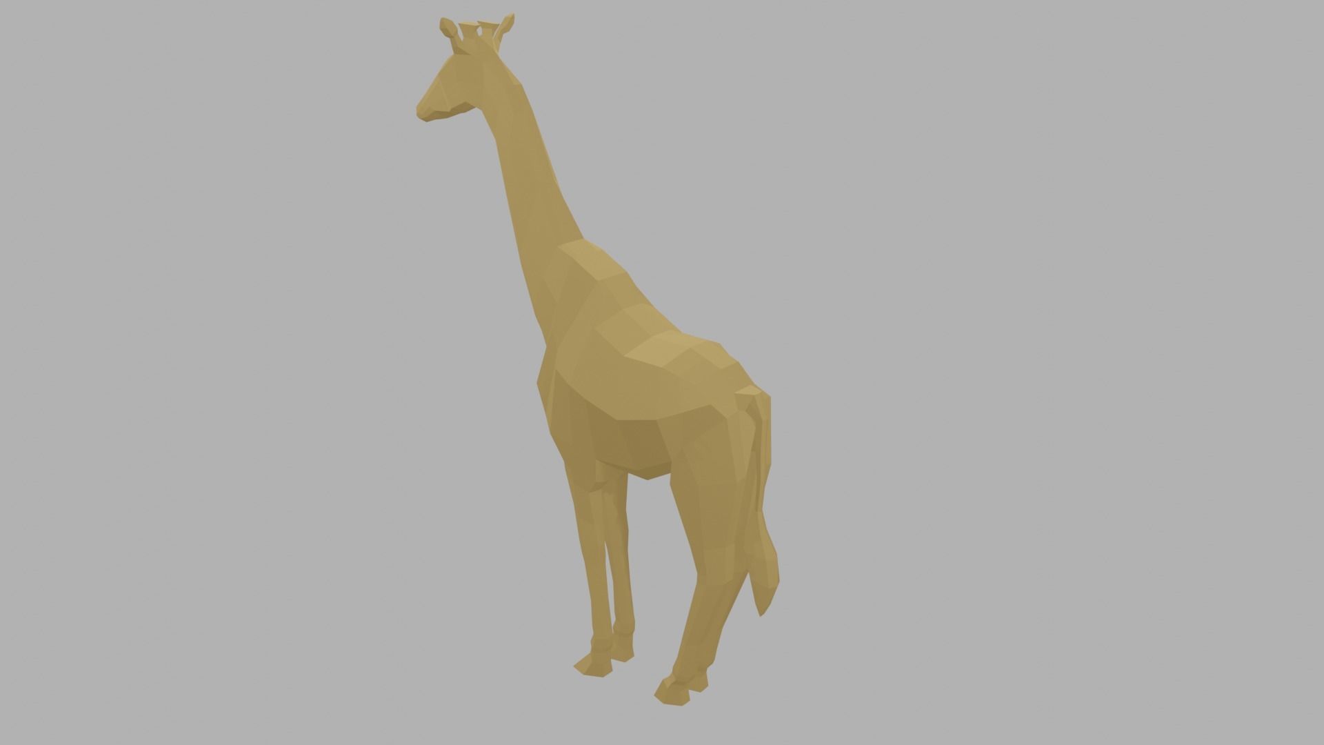 Low Poly Giraffe 3D model_3