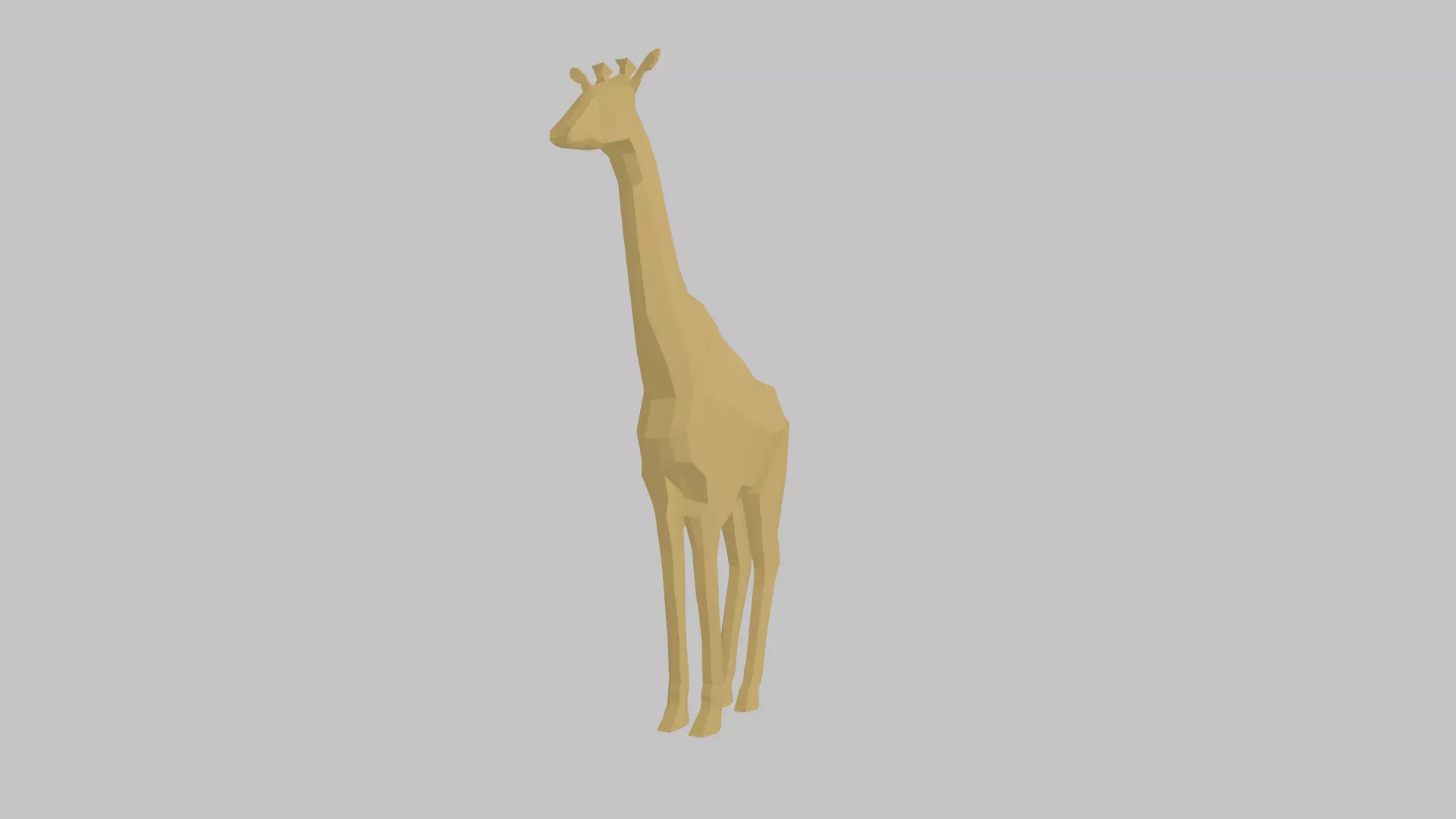Low Poly Giraffe 3D model_0
