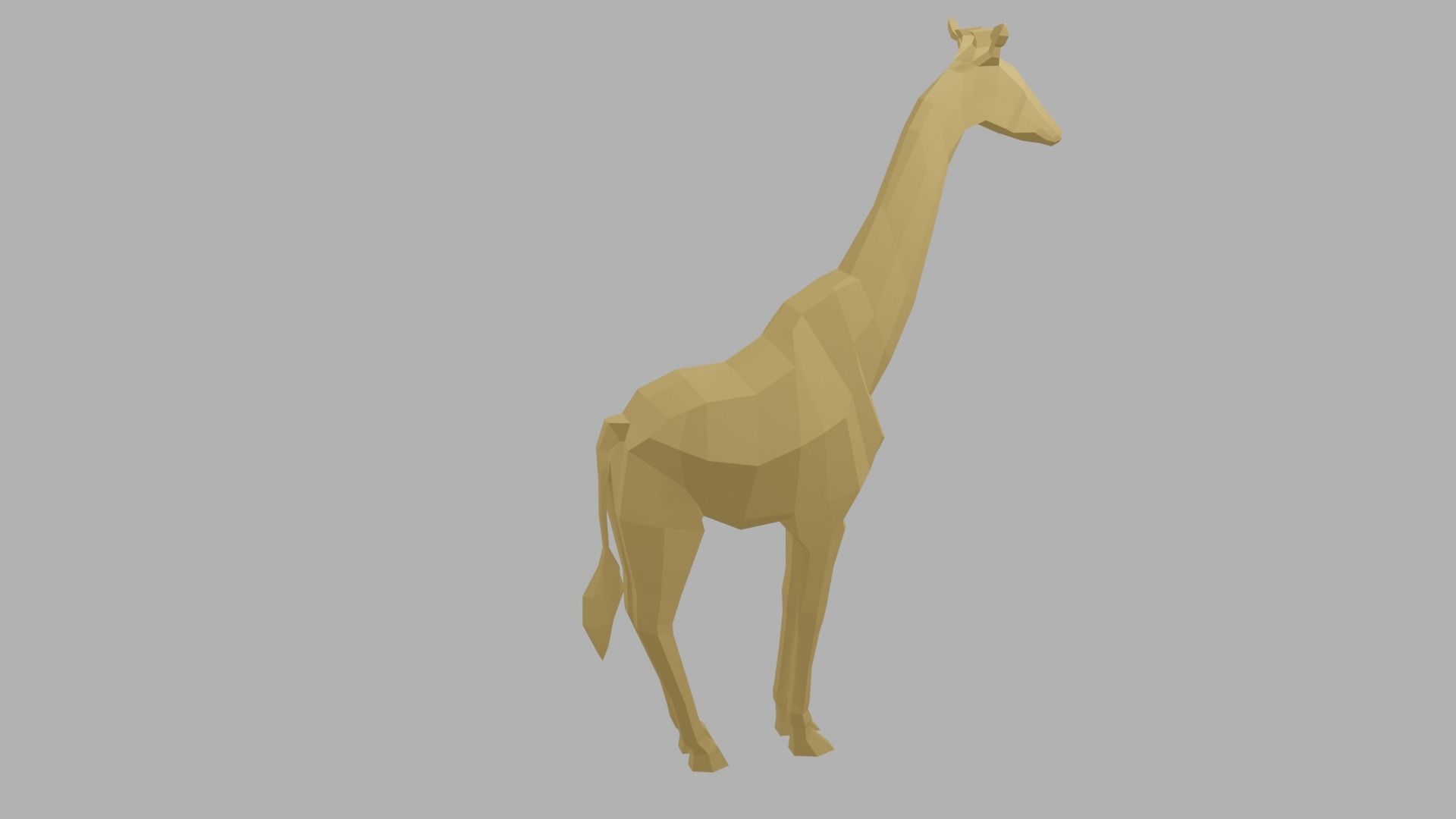 Low Poly Giraffe 3D model_6