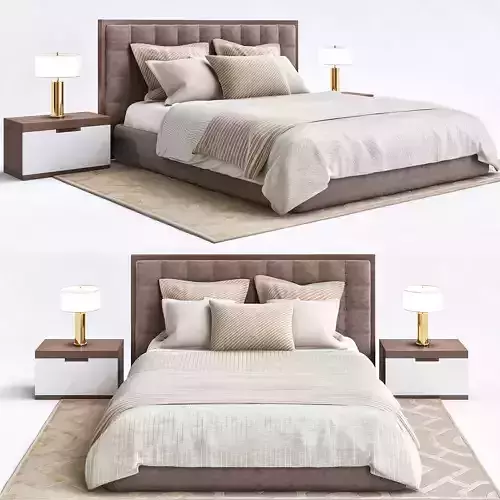 Mitchell Gold bedroom 3d model Low-poly 3D model