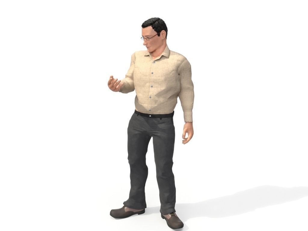 Fritz man running 3D model_1