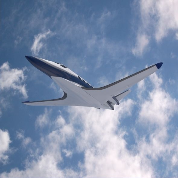 Space Eagle concept aircraft Low-poly 3D model_5