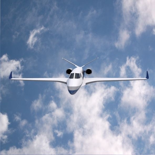 Space Eagle concept aircraft Low-poly 3D model_4