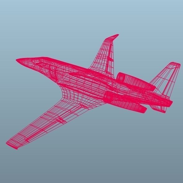 Space Eagle concept aircraft Low-poly 3D model_10