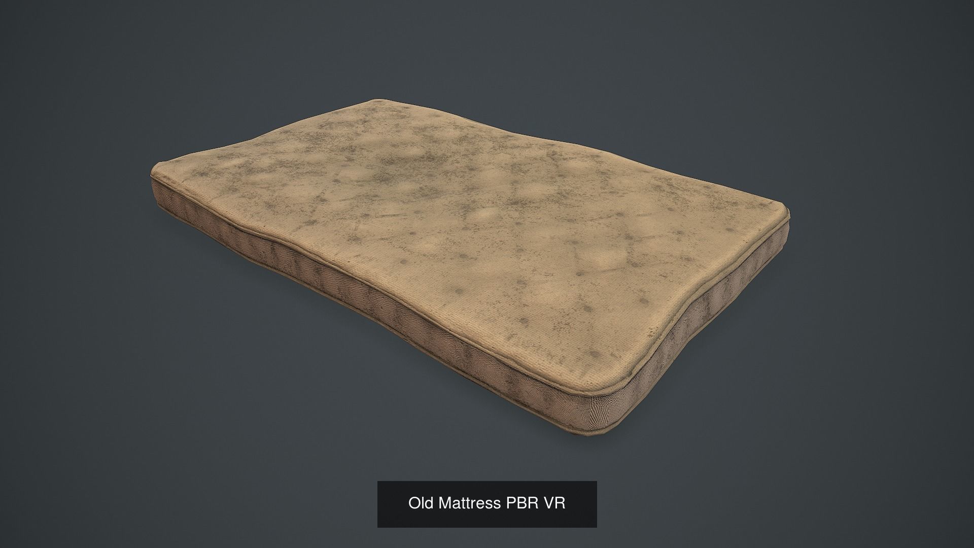 Old metal bed frame and mattress PBR VR 3D Model Collection_2
