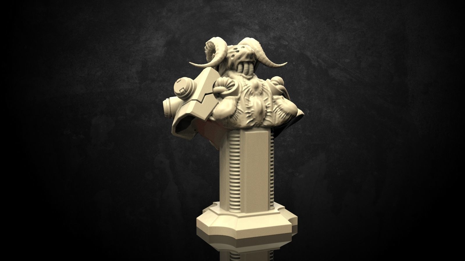 Cyber Incubus Bust 3D print model_2