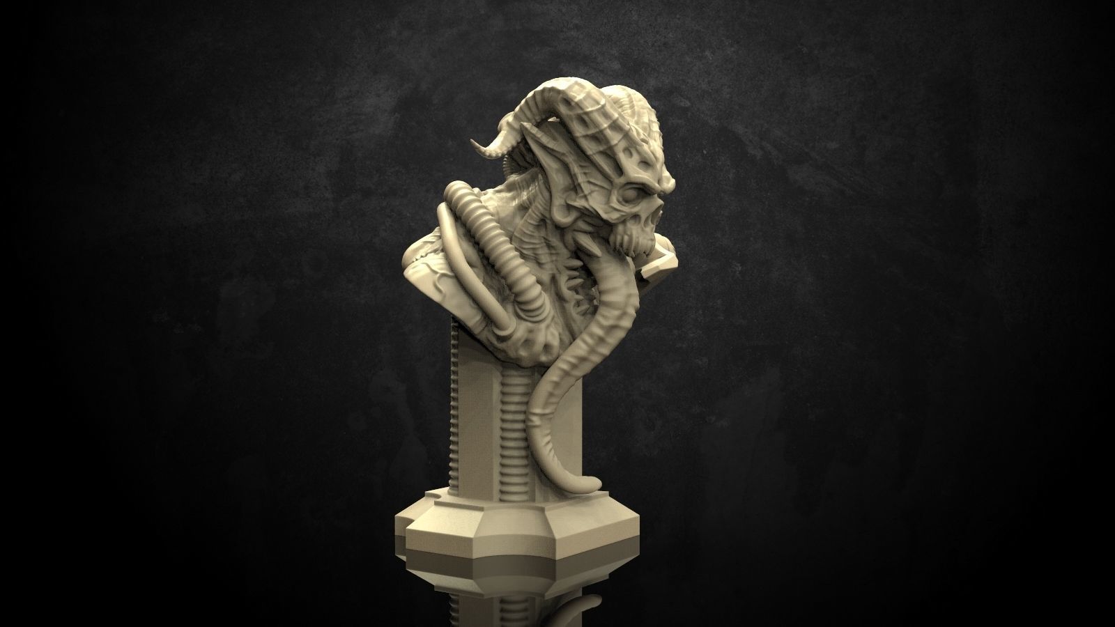 Cyber Incubus Bust 3D print model_3