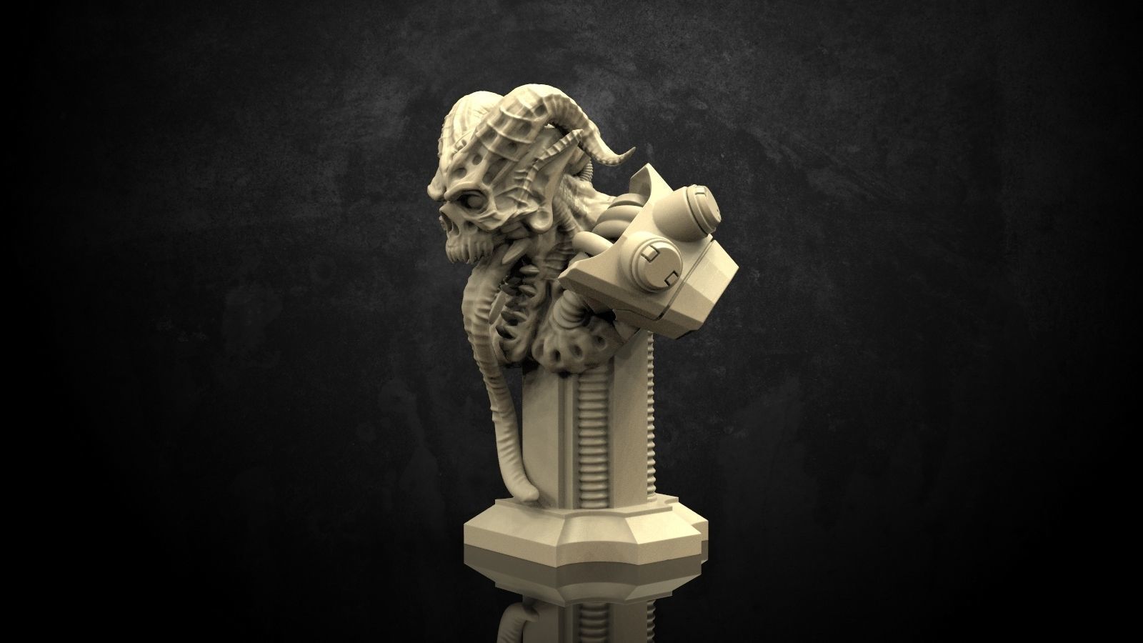 Cyber Incubus Bust 3D print model_1