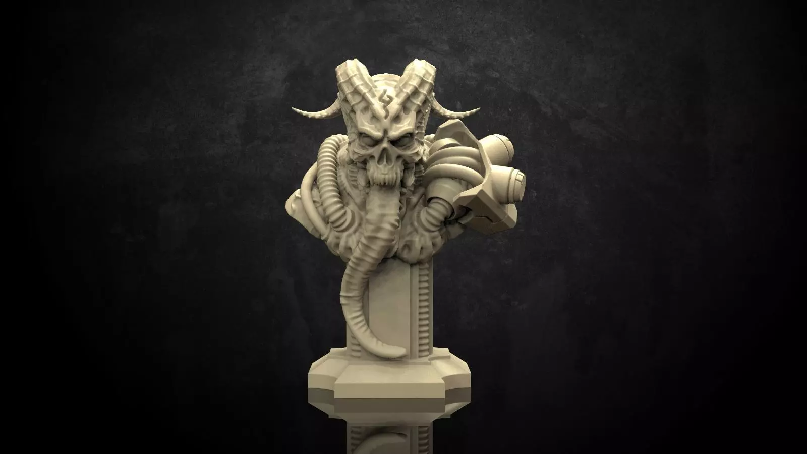 Cyber Incubus Bust 3D print model_0