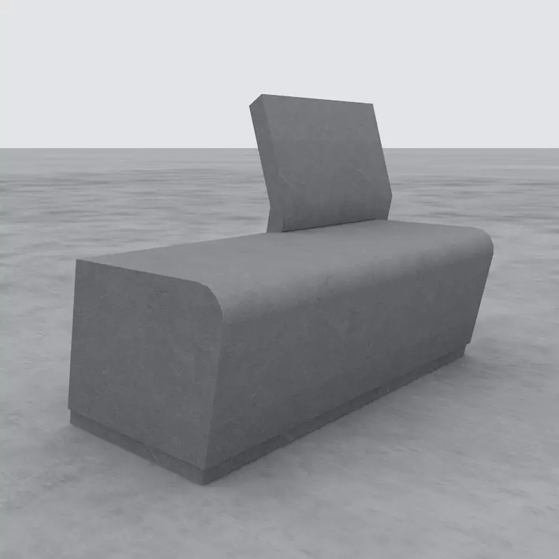 Modern Bench Street and Garden 5 3D model