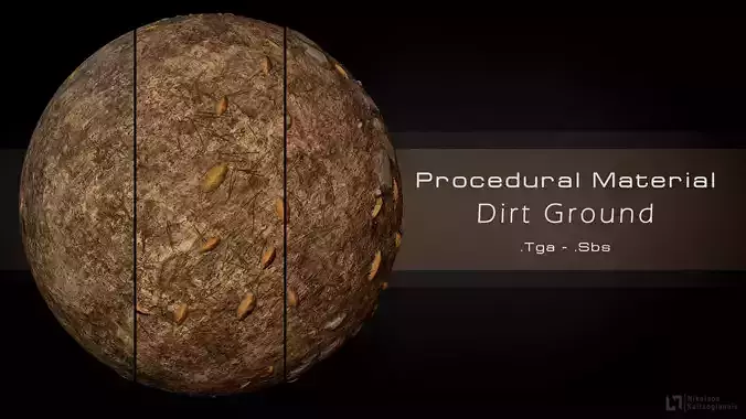 Procedural Dirt Ground Material - 3 Variations