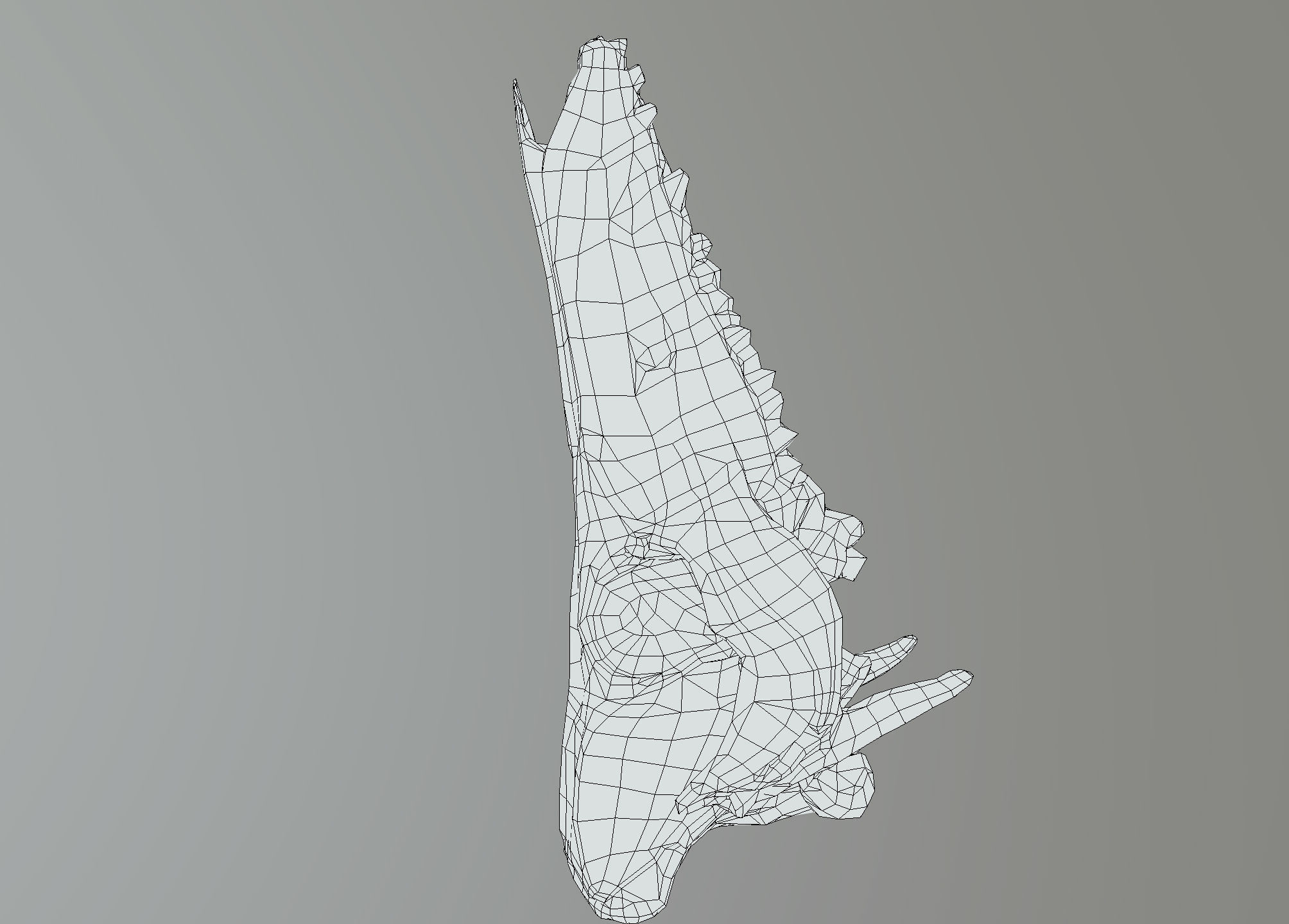 Wild Boar skull Low-poly 3D model_46