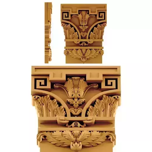 Capitel ornate gold piece of furniture