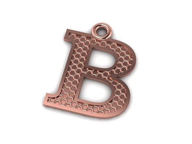 Alphabets Letter B Pendant 3D print model