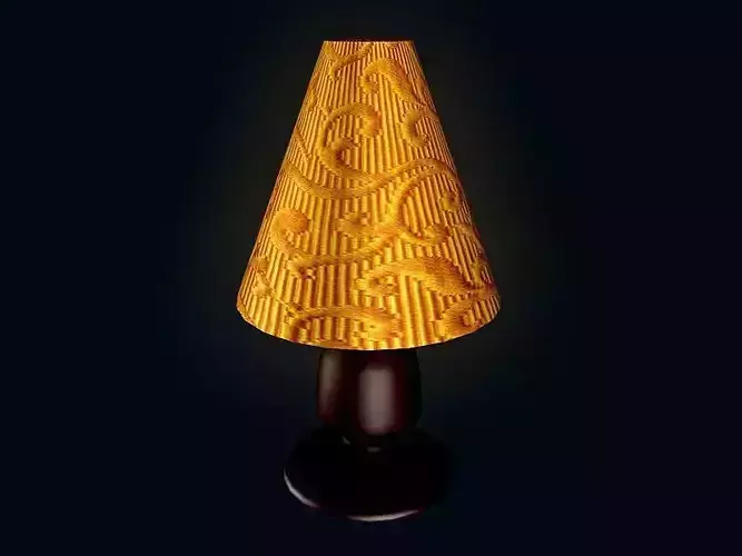 Lamp 1 table with ornate pattern