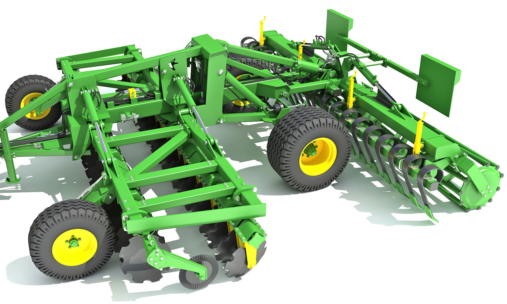 Tractor with Seed Drill 3D model_14